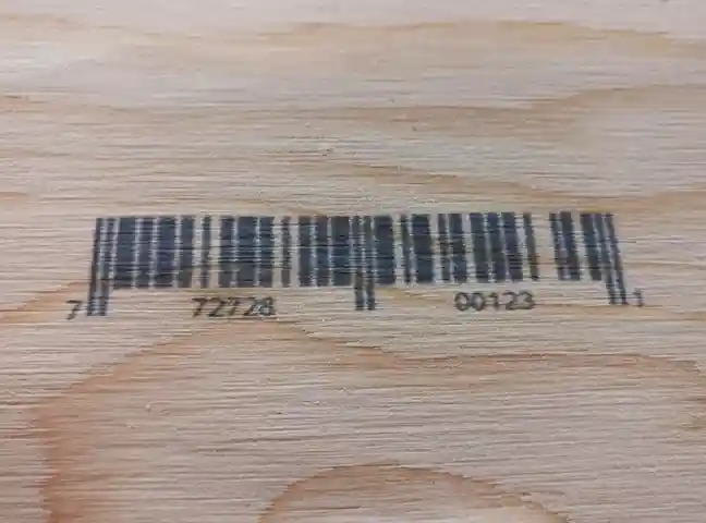Barcode on stick lumber with MMS L-Series marking system