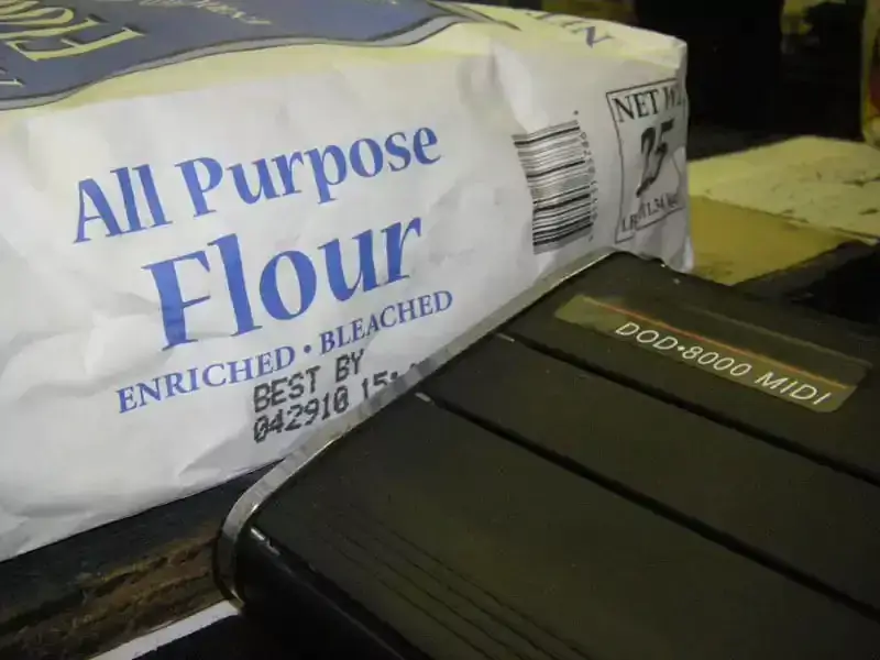 drop-on-demand inkjet marking system printing mark and code on all purpose flour paper bag