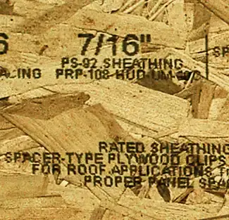 Regulatory mark on engineered wood with MMS V-Series marking system
