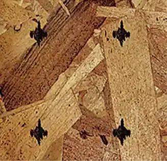 Nail marks on OSB engineered wood with MMS V-Series marking system