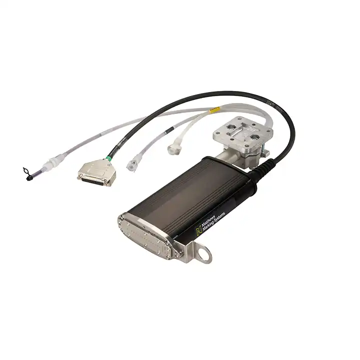 V-Series 8000+ 16-valve printhead shown in an angled product view for large character industrial marking applications.