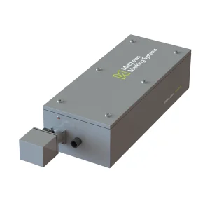 MPERIA 15W UV laser marking system shown in a rear angled product view for precision permanent marking applications.