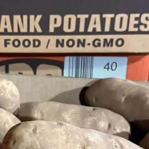 Potatoes in front of a GPOD box