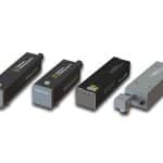 Four MPERIA laser marking systems displayed in a product lineup
