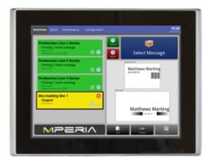 MPERIA controller screen with a front-facing screen.
