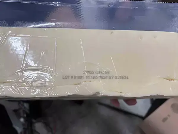 Product identification and traceability data printed by the MPERIA L-12