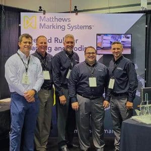 Matthews Marking Systems team at the ITEC 2020 trade show booth