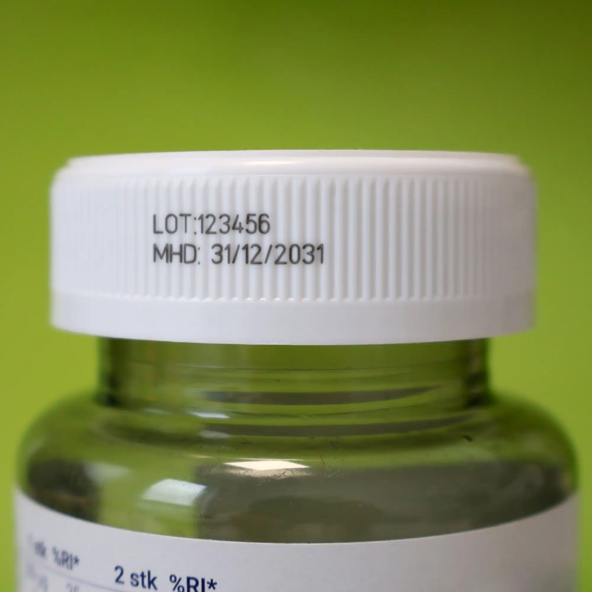 laser marking on plastic cap