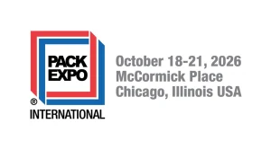 PACK EXPO International 2026 logo with event dates October 18–21 at McCormick Place in Chicago, Illinois.