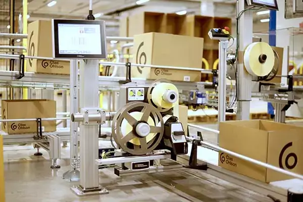A-series labeling in Clas Ohlson factory