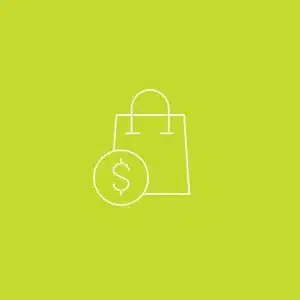 Employee discount shopping benefit icon