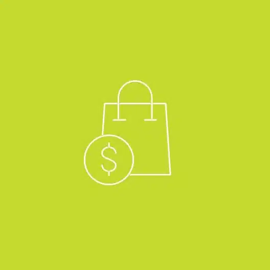 Employee discount shopping benefit icon